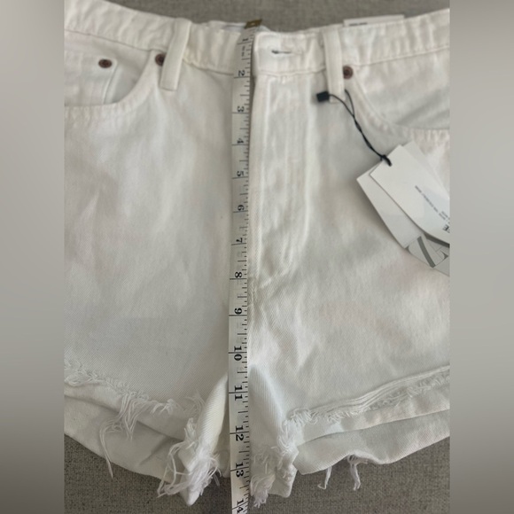 ZARA White High-Rise Denim Shorts | NWT | Size 6 - Picture 4 of 8
